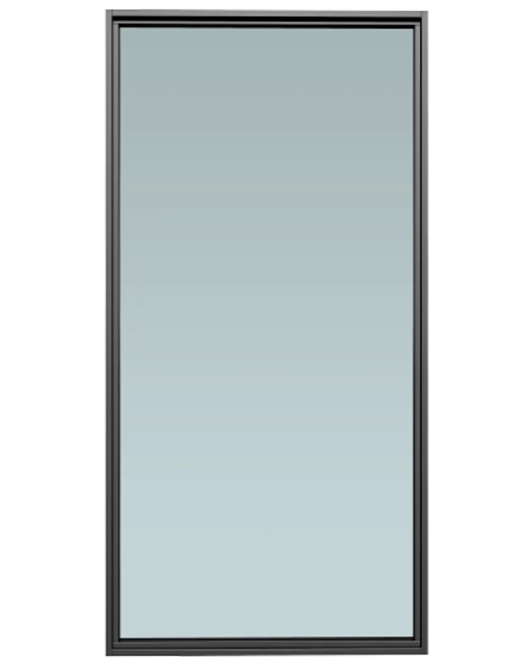 Impact sliding glass door with black frame and impact glass