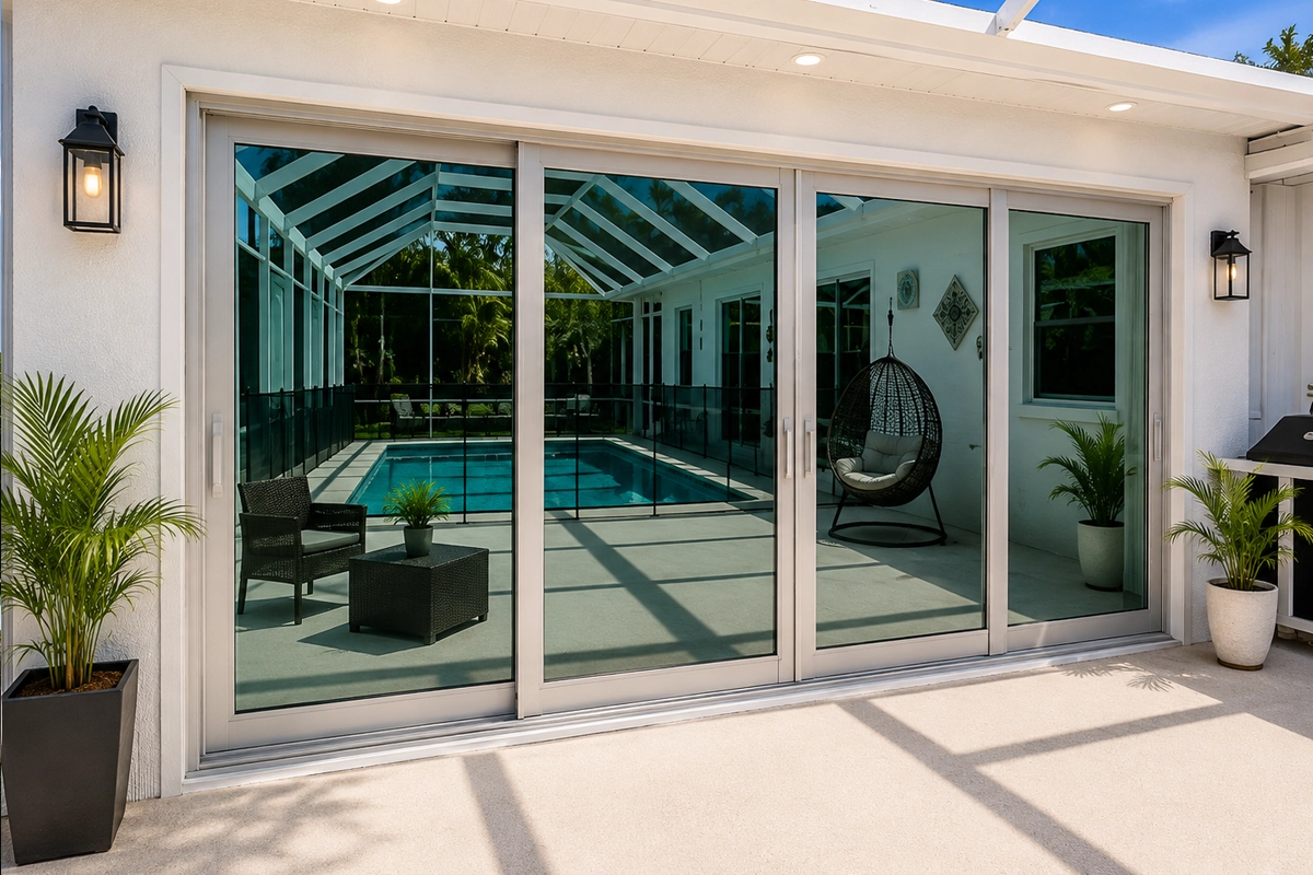 Davie residential property with new patio door installation