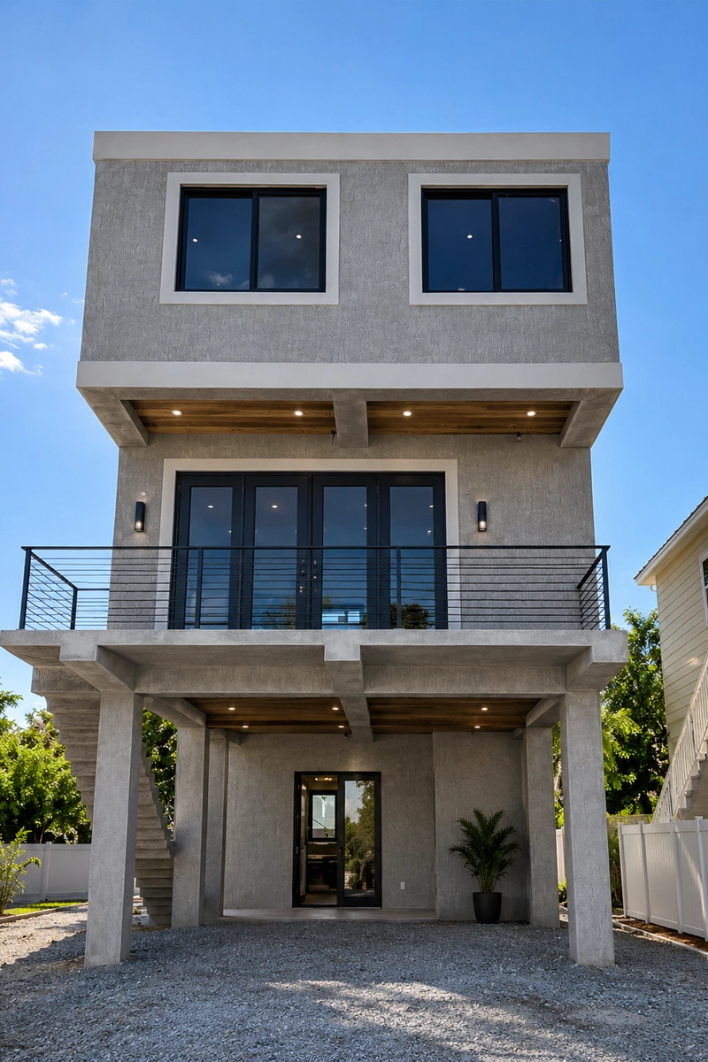 Residential glass installation in the Florida Keys