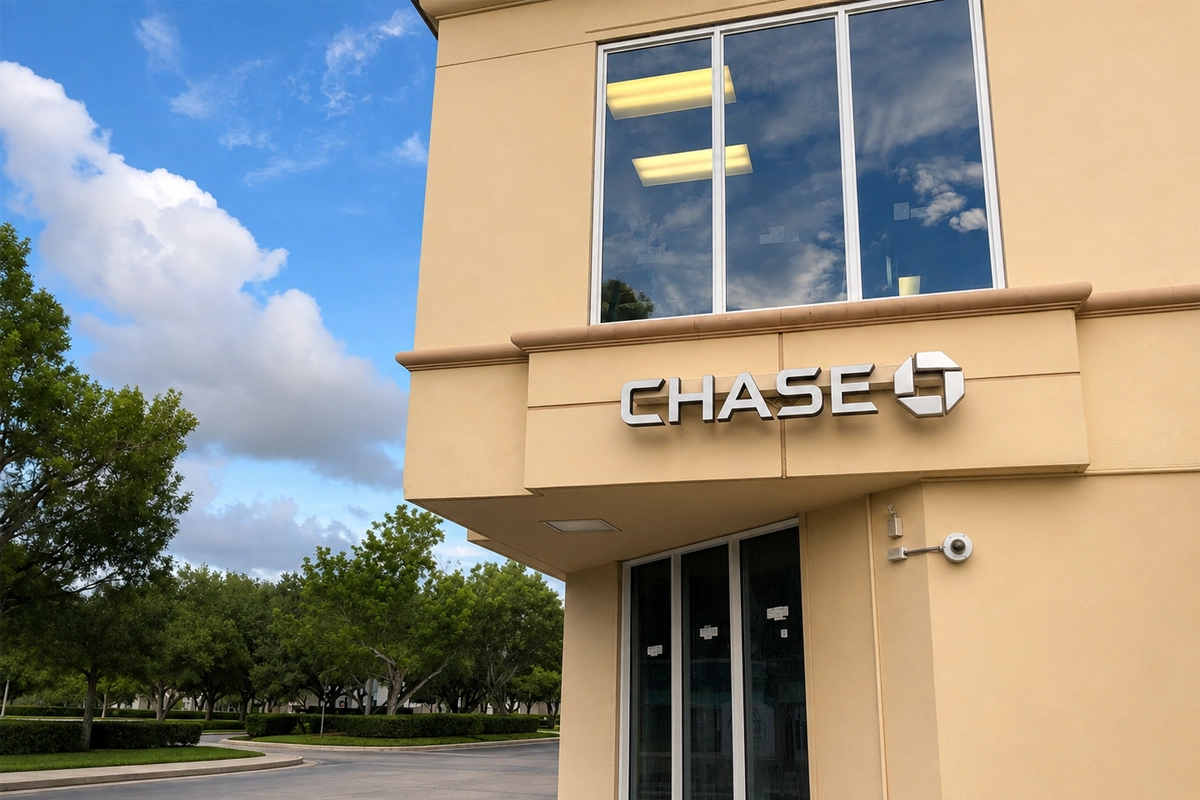 Fort Lauderdale commercial bank with new glass installation
