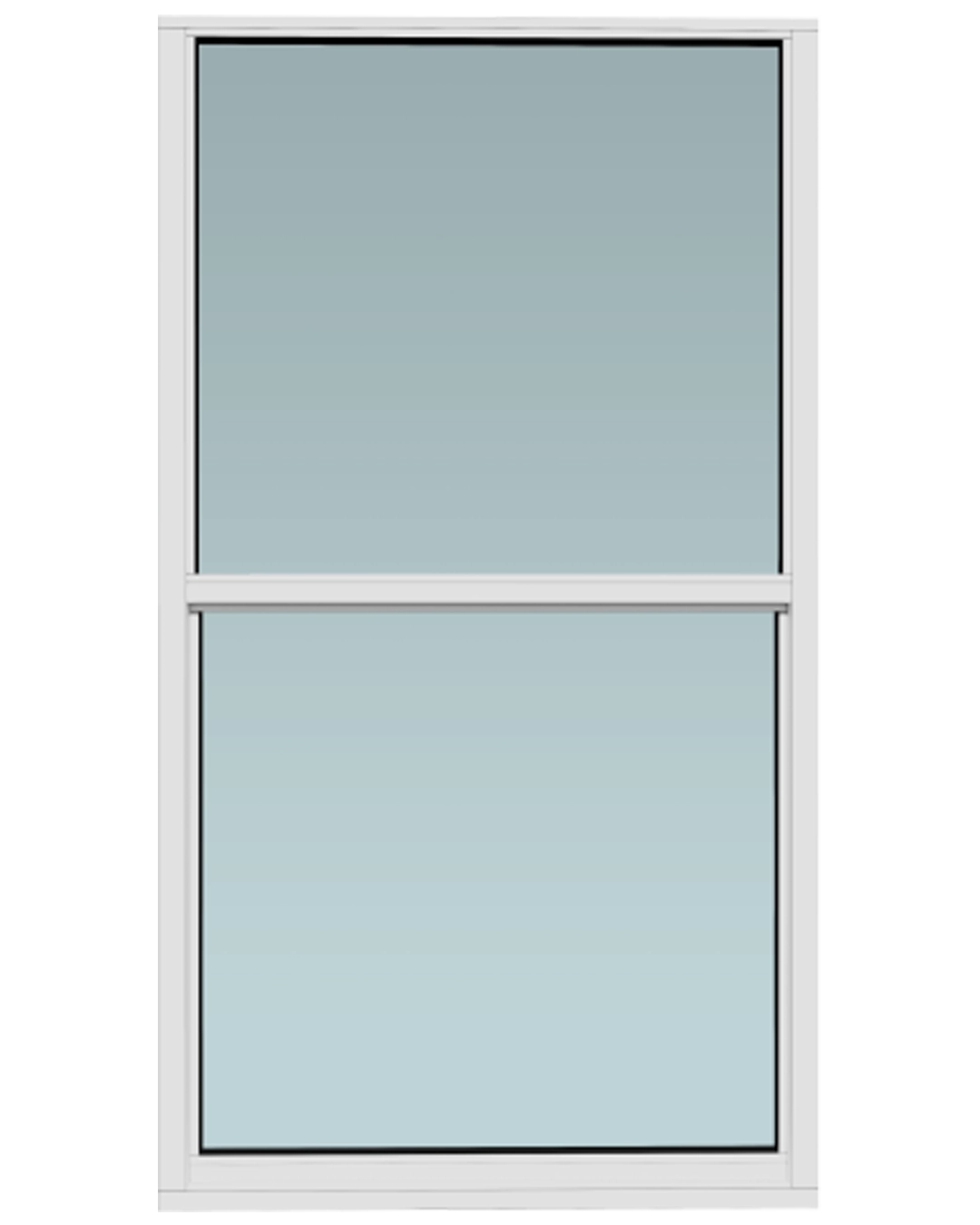 Horizontal roller impact window with black frame and impact glass