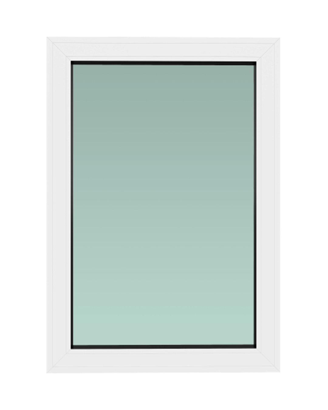 Single hung impact window with white frame and impact glass