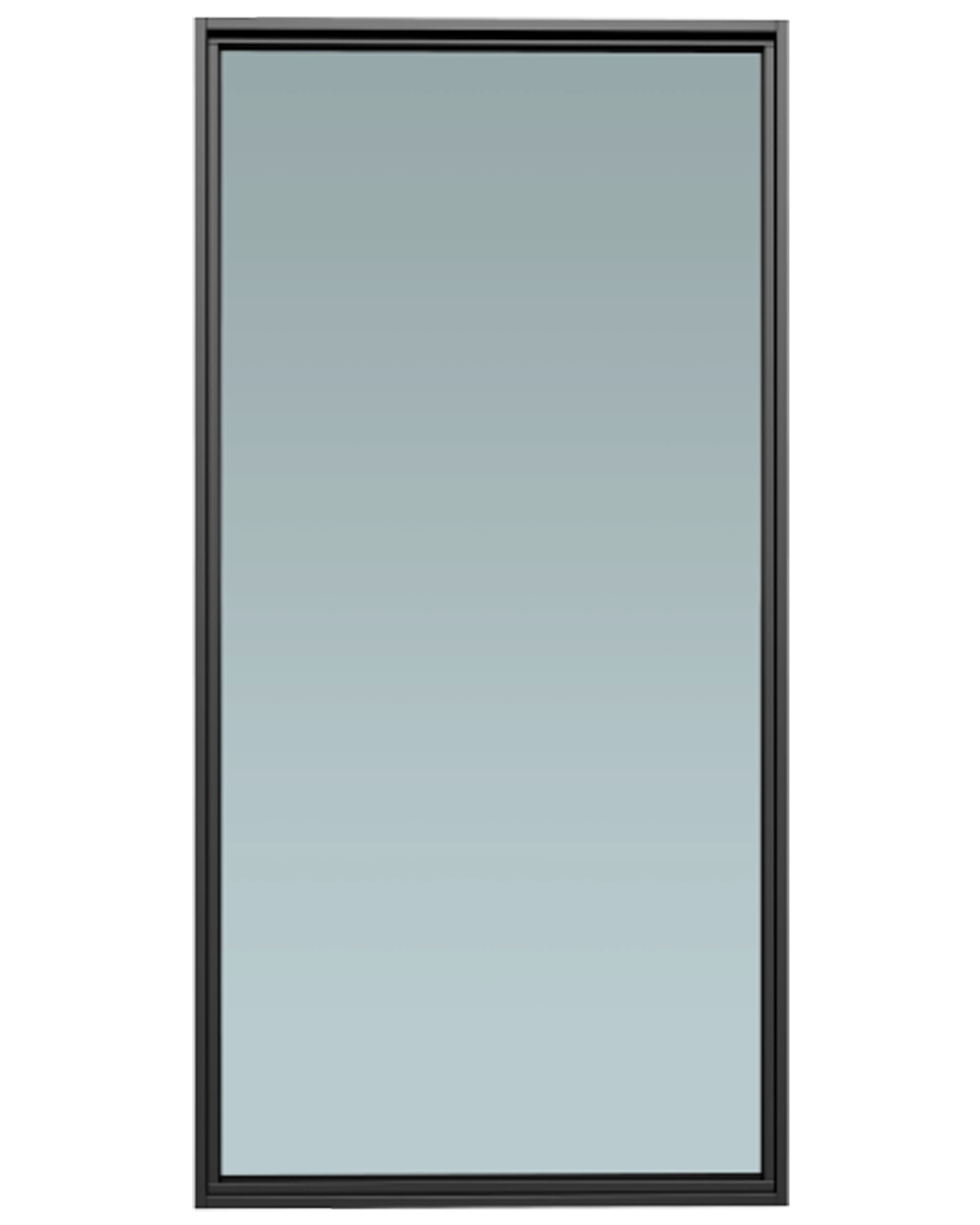 Impact sliding glass door with black frame and impact glass