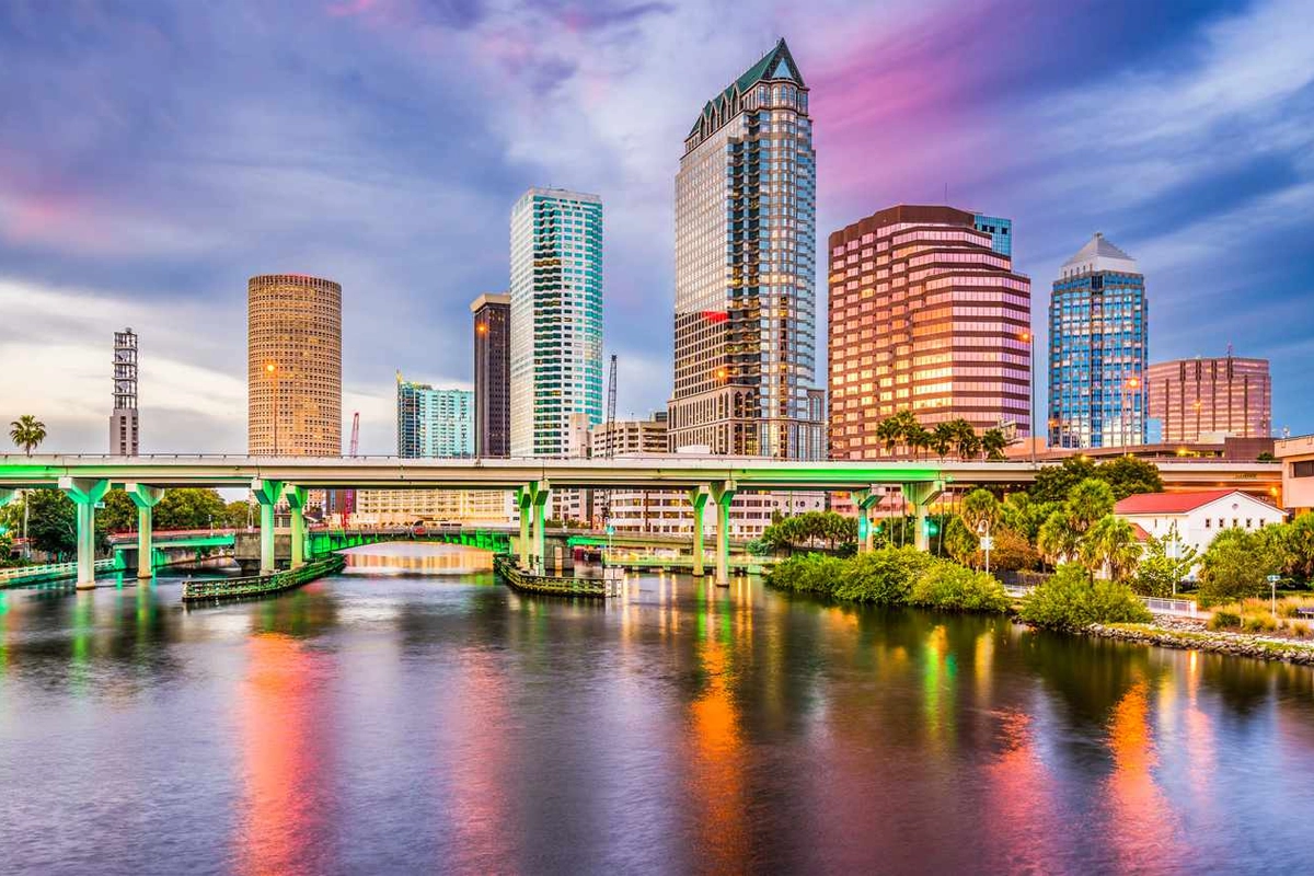 Tampa city landscape near the AA Glass & Windows showroom