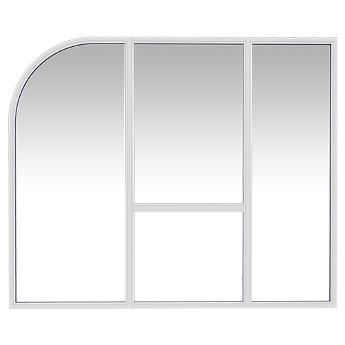 Eco-Guard™ 450 Frontset Storefront Window in White frame with Clear glass