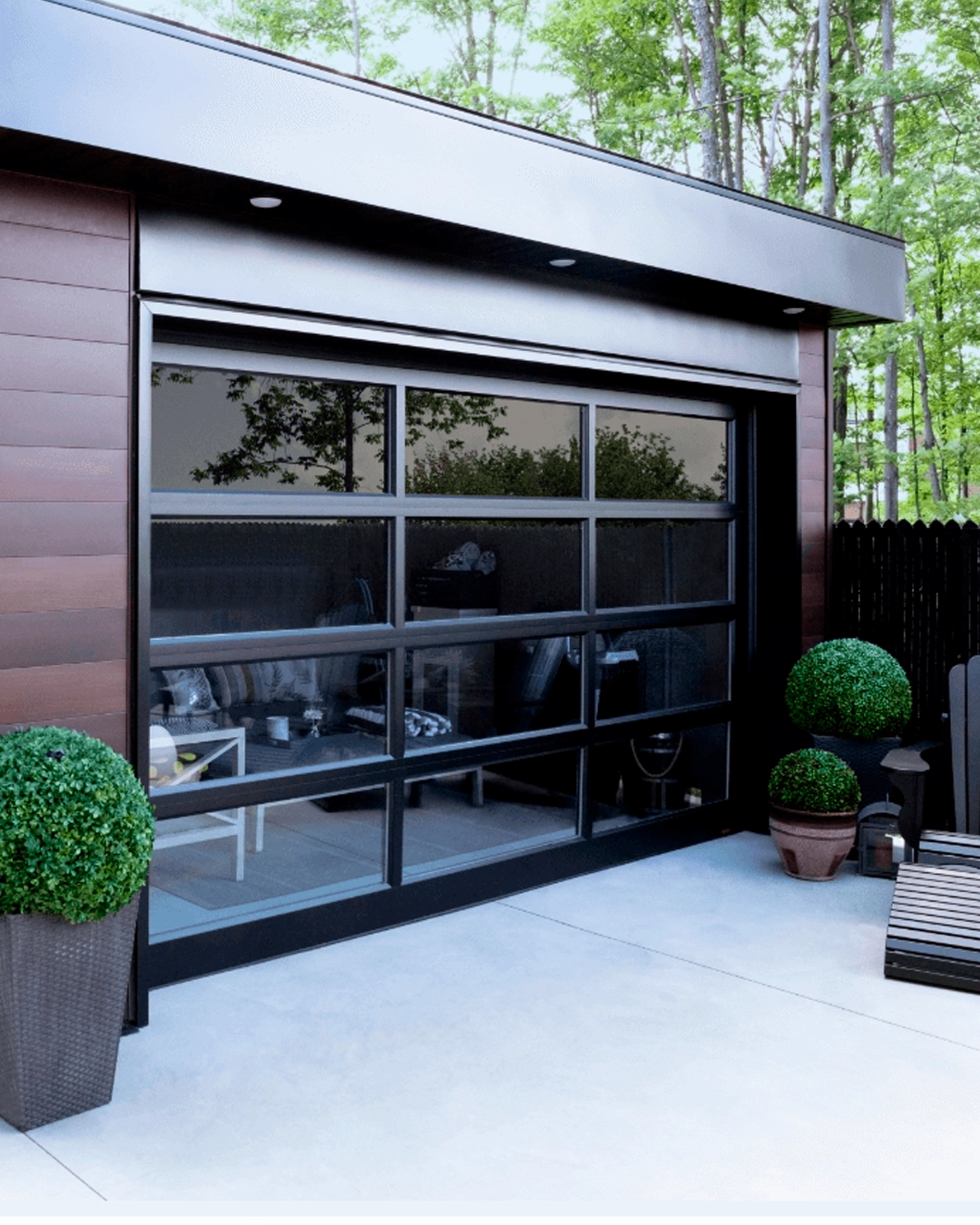 Impact-rated garage door installed on a Florida home